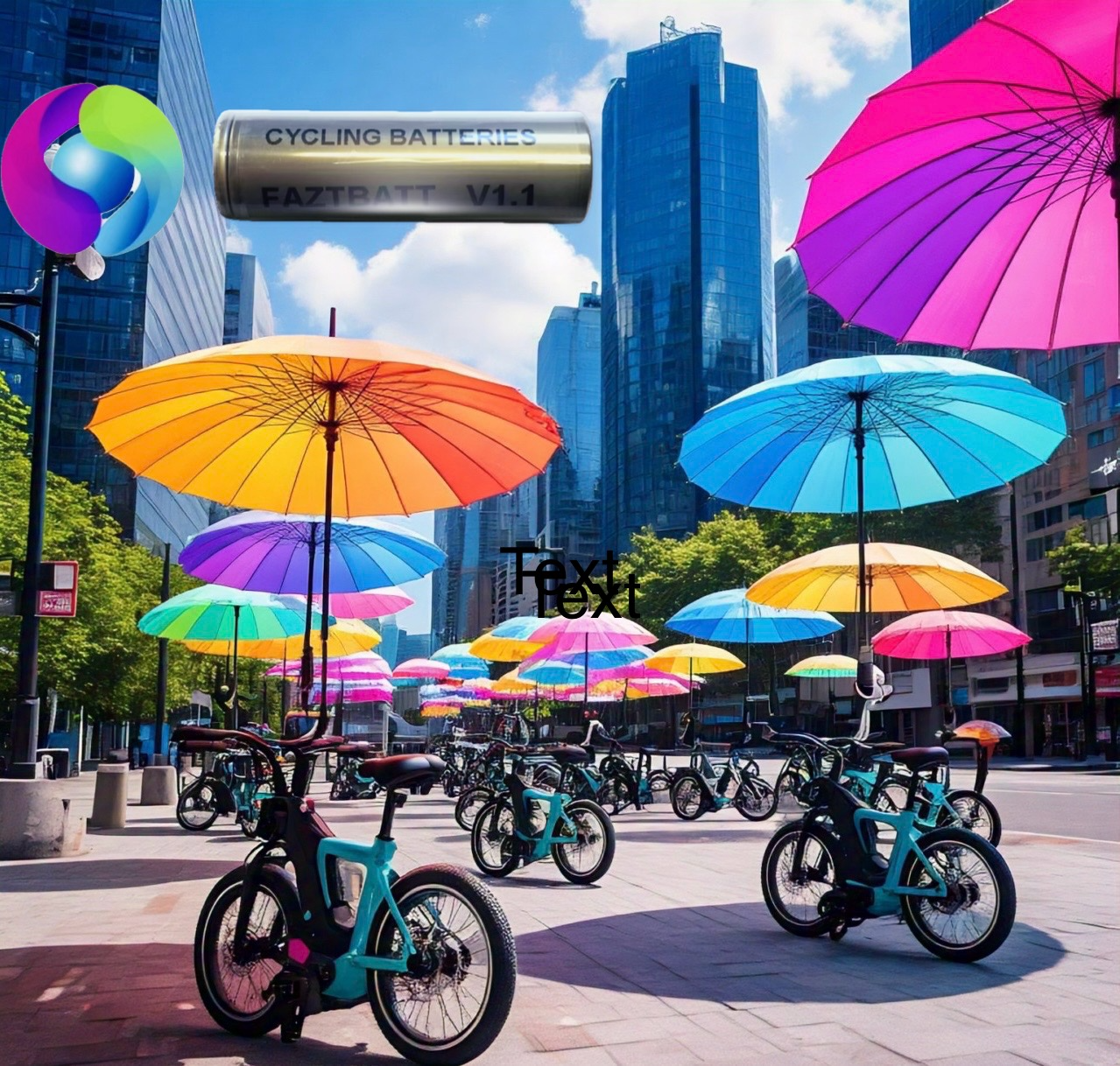 Faztbatt image with umbrellas